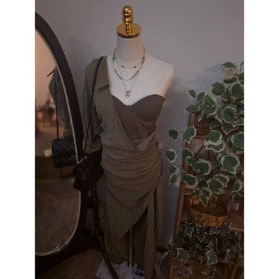 chinese dress ladies Evita Cotton Shift Dress-Navy main image 1