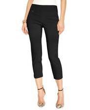 Alfani Essential Womens Petite Capri Pull-On Pants 1207174 Black 8P