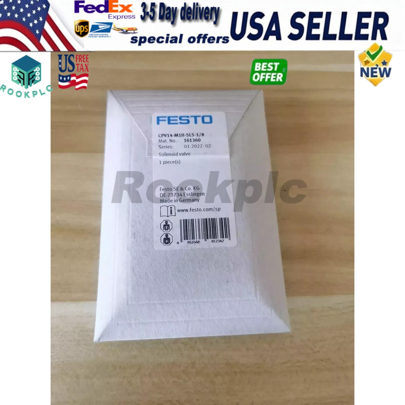 US FREE TAX New Festo CPV14-M1H-5LS-1/8 161360 Air solenoid valve