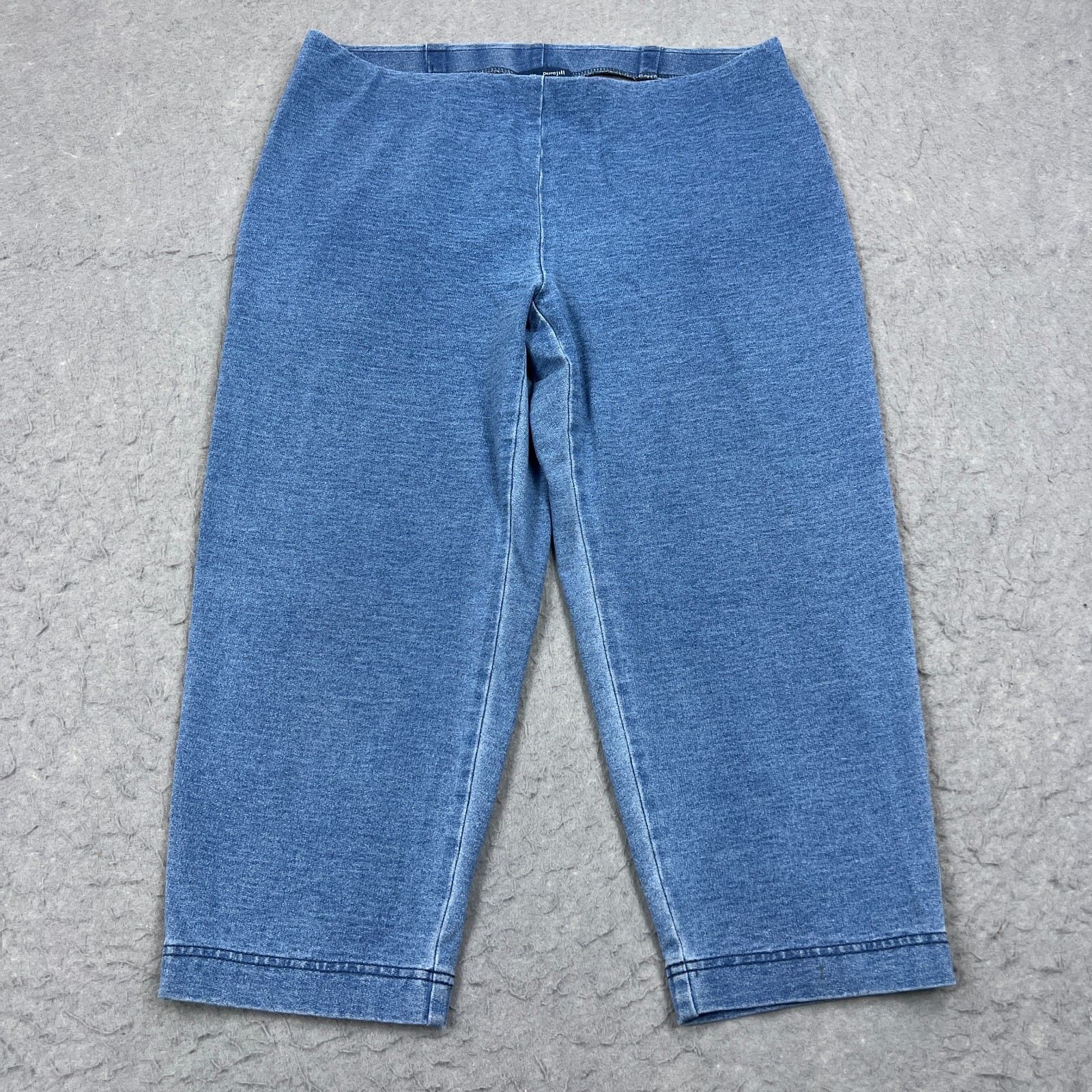 J Jill Pants Womens SP Small Pure Jill Indigo Slim Crops Jegging Stretch Pull On