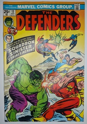 Defenders #13 Marvel 1974 (FN-) | 1st Nebulon | Defenders vs Squadron Sinister