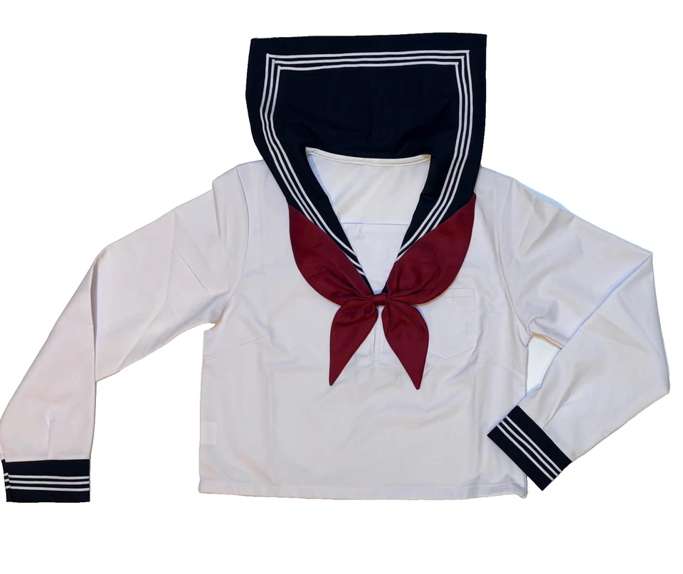 3 niñas escolares japonesas. LS Uniforme Traje Marinero Blusa + Falda Seifuku Foto 3 de 4