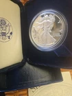 2001 American Silver Eagle Proof 1 Oz 0.999 Silver w/Box & COA * Free shipping!