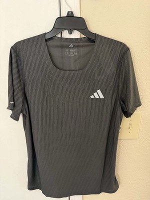 Adidas Adi365 Running Tee Shirt ClimaCool+ Men's Medium JM5702 Black/grey