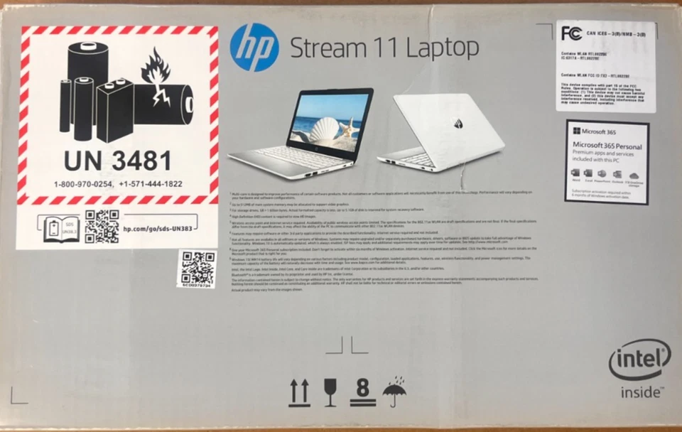 HP - Stream 11.6" Laptop - Intel Celeron - 4GB  - 64GB 11-ak0012dx - Image 2 of 3