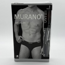 Murano Cotton Low Rise Briefs Underwear NWT Men's L Large White 3 Pack