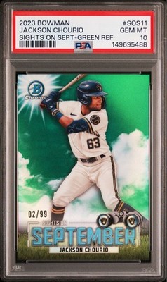 2023 Bowman Jackson Chourio 02/99 PSA10