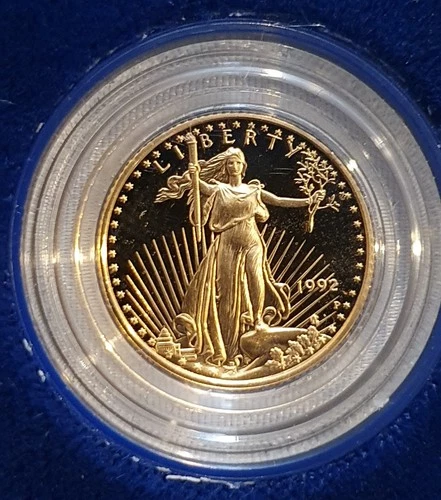 U.S. Philadelphia Mint 1992 Proof 1/10 Gold Eagle with COA. original box