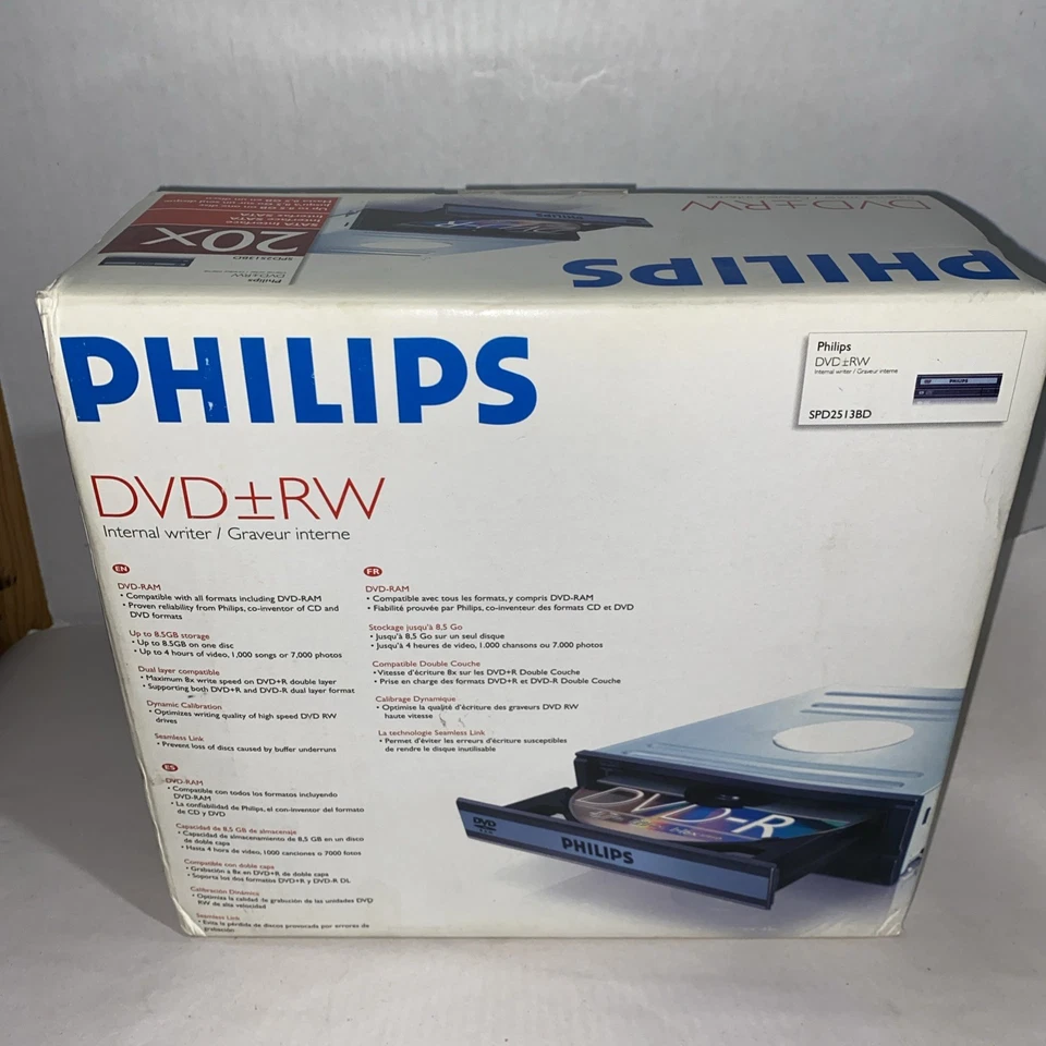 Philips DVD/CD Rewritable RW Internal SATA Optical Drive Black Model SPD2513BD - Image 3 of 4