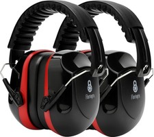 2 Pack 34dB Noise Canceling Headphones For 2 Pack, Black Red black Red