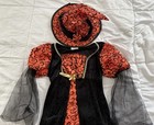 Girls Witch Costume with Dress & Hat - Size Girls Small