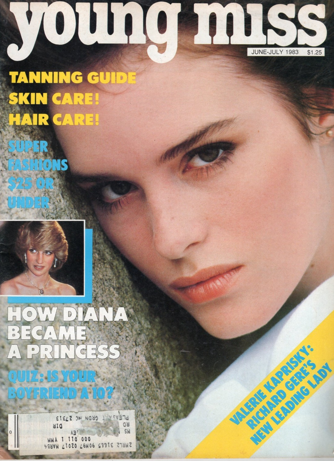 Vintage Teen Young Miss Magazine July 1983 PRINCESS DIANA VALERIE KAPRISKY