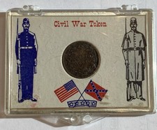 1863 CIVIL WAR TOKEN LIBERTY, UNION COPPER COIN WITH BOARD on The Hot Collector