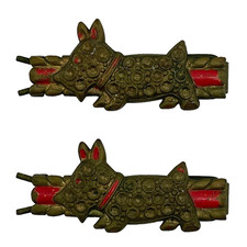 Lot of 2 Vintage Dog Hair Barrettes Metal Plastic Hair Clip Hair Accessories