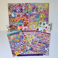 Lisa Frank Mixed Stationary Lot Coloring Book Stickers Fab Friends Pouch Tattoos