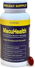 Macuhealth Triple Carotenoid Formula - Eye Vitamins for Adults - 90 Softgels
