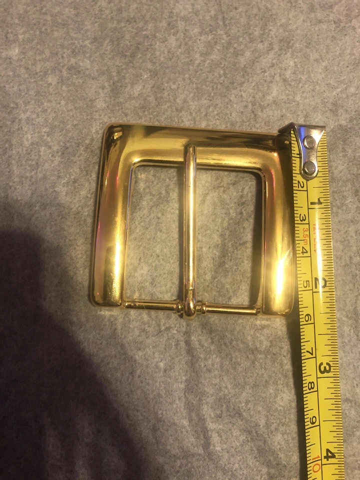 CANTIDAD 2 - 1.5” Ancho Oro Cuadrado Hebilla de Cinturón - Dimensión Exterior 2.5”W X 2.25”T Foto 3 de 4