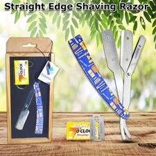 Beard Cut Throat (Shavette) Barber Salon Straight Shaving Razor 5 7O'clock Blad