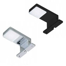 Lampada led x specchio da bagno 3 watt moderno luce naturale nero o silver IP44