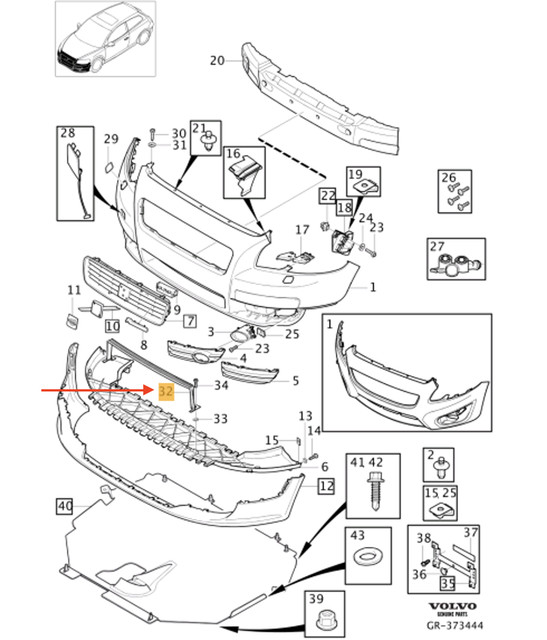 Volvo OEM 0810 C30 Front Bumpercap 8623128 for sale online eBay