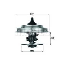 Termostato MAHLE De Refrigerante 87°C Para Mercedes-Benz Sedán Kombi T-Model
