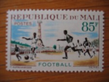 Mali 1963 Mi 68 / Woche der Jugend : Fu&szlig;ballspieler / football Fussball soccer