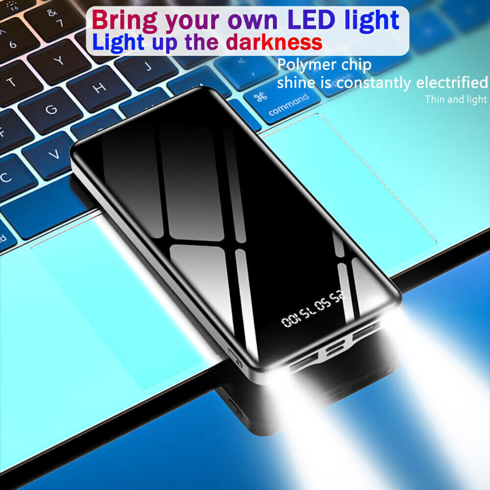 900000mAh External Portable Power Bank Backup Battery Charger for Cell