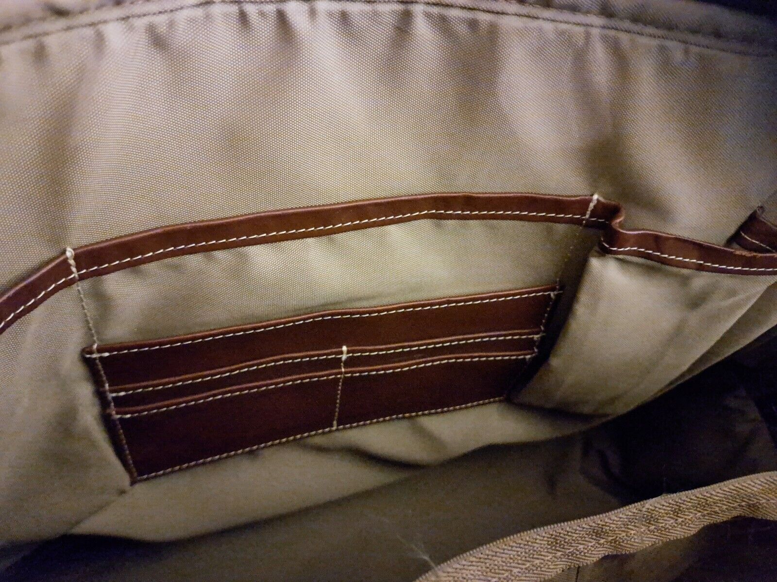 VTG HARTMANN geometric print leather trim cosmetic bag travel bag organizer tote