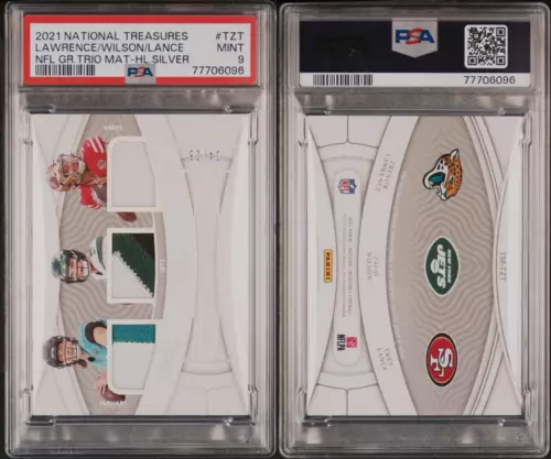 LAWRENCE WILSON LANCE 2021 National Treasures Trio Patches Silver RC 04/25 PSA 9