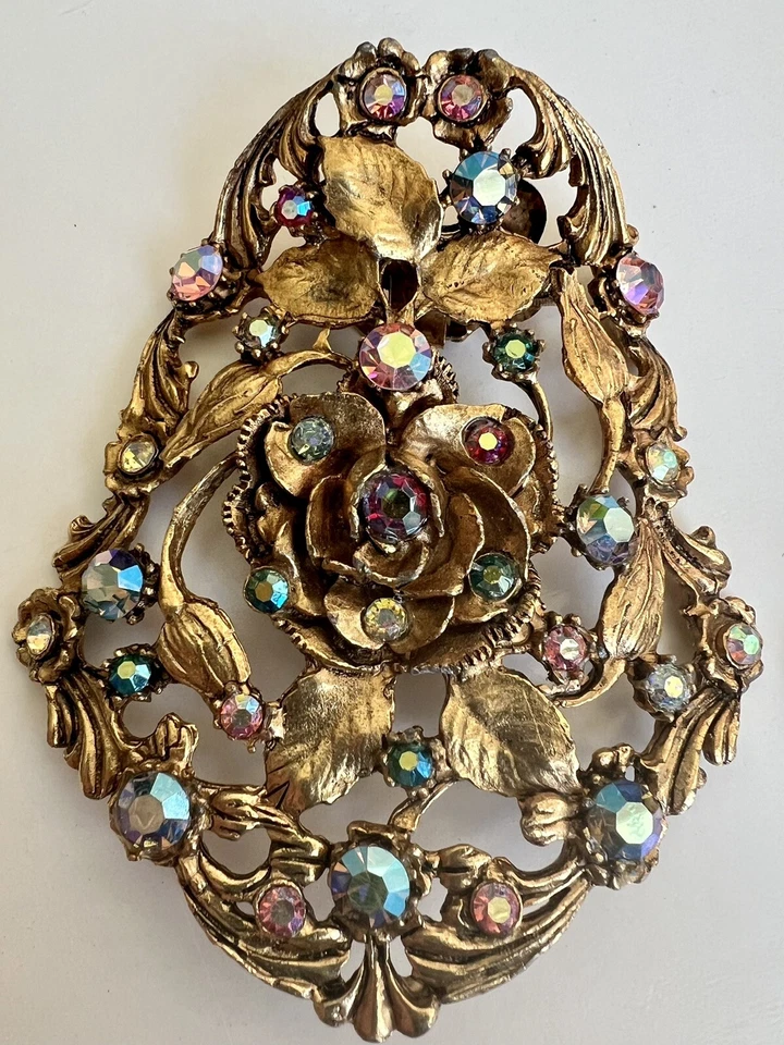 MAGNÍFICOS CLIPS DE ZAPATOS DE PASARELA VINTAGE AURORA BOREAL PEDRERÍA MÚSICA FIRMADA Foto 3 de 4