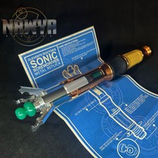 LED Colorful Light Replica Doctor Who 11th Metal Sonic Screwdriver Cosplay Props