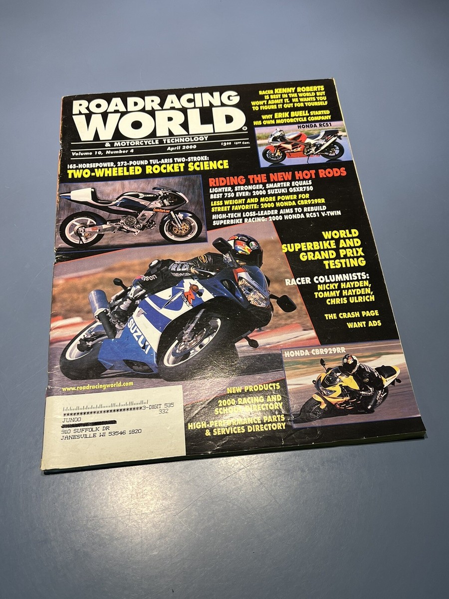Road Racing World Magazine April 2000 GSXR-750 CBR929RR TUL-ARIS