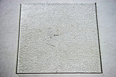 1101.30 - CLEAR 5'' x 5'' BULLSEYE 3mm THICK GLASS SQUARE TILE 90 COE FUSIBLE