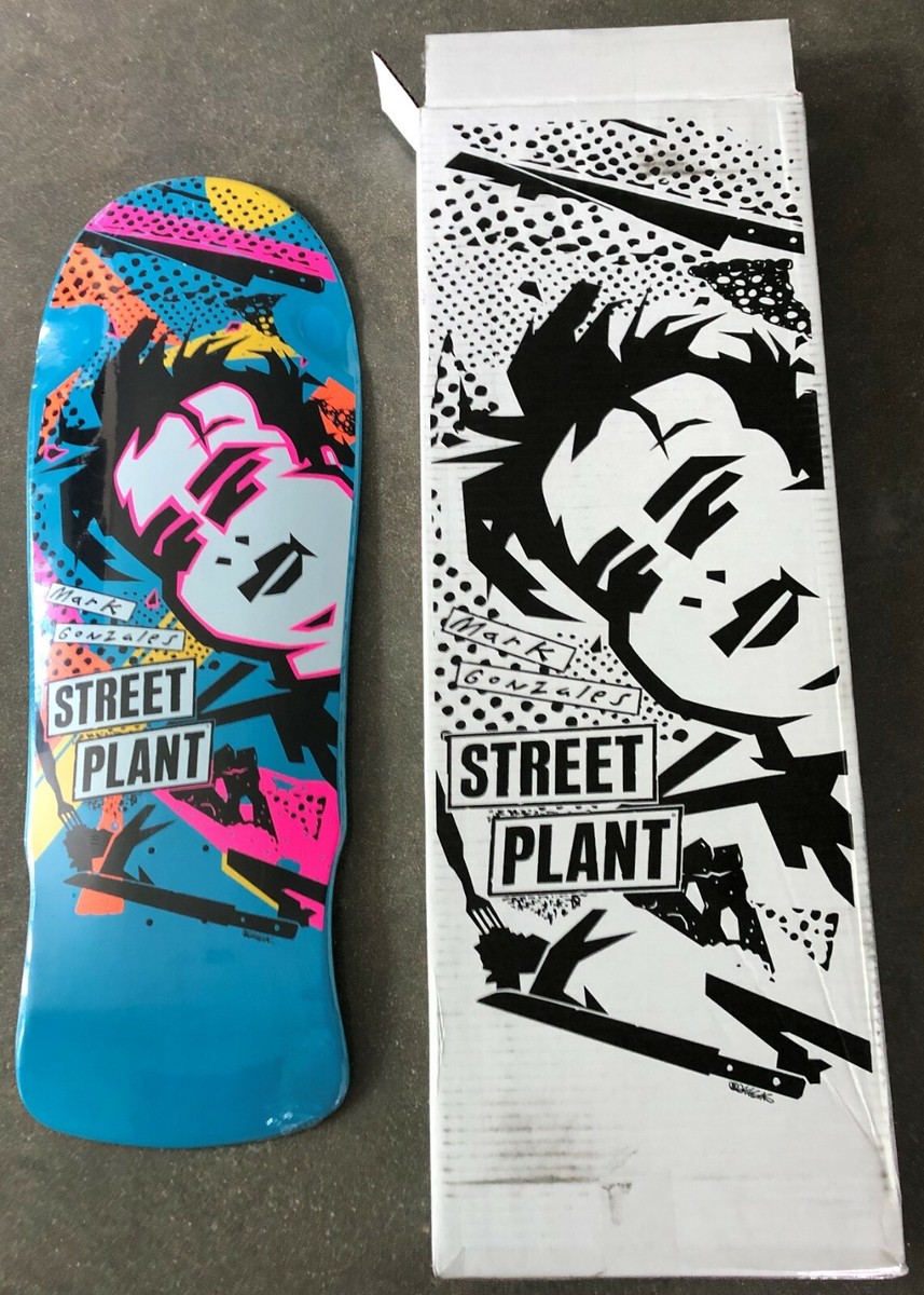New Street Plant Jumbo Gonz Mark Gonzales Blue Skateboard Deck