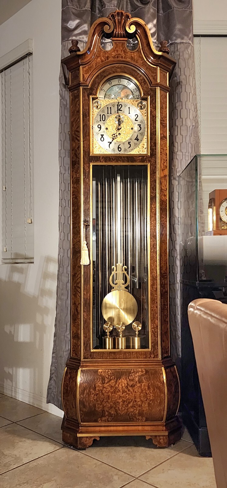 Herschede Tall Case 9 tube Grandfather Clock 250 " The Clock" eBay