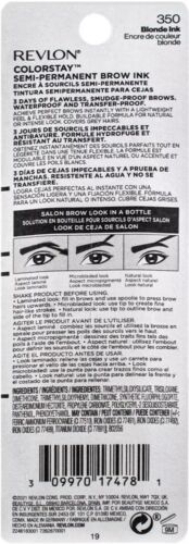Revlon ColorStay Semi-Permanent Brow Ink - #350 Blonde Ink Eyebrow Makeup - Picture 2 of 11