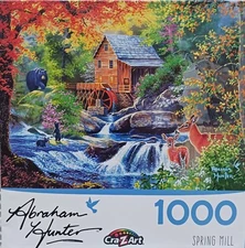 JIGSAW PUZZLE "SPRING MILL" ABRAHAM HUNTER 1000 BOX IS LOVELY. FREE SHIPPING