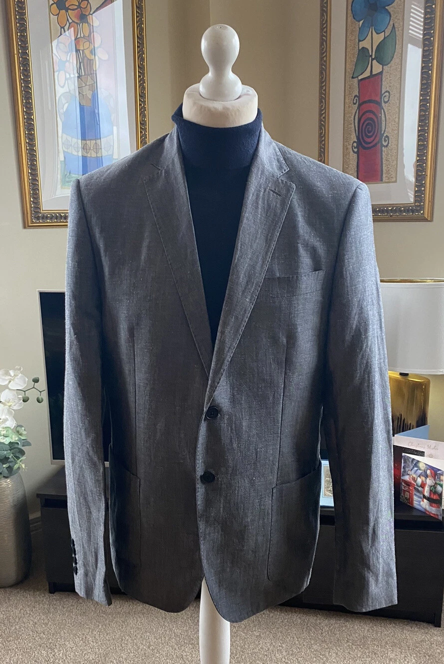 Trussardi Collection Grey 100% Cotton Jacket - 40In UK