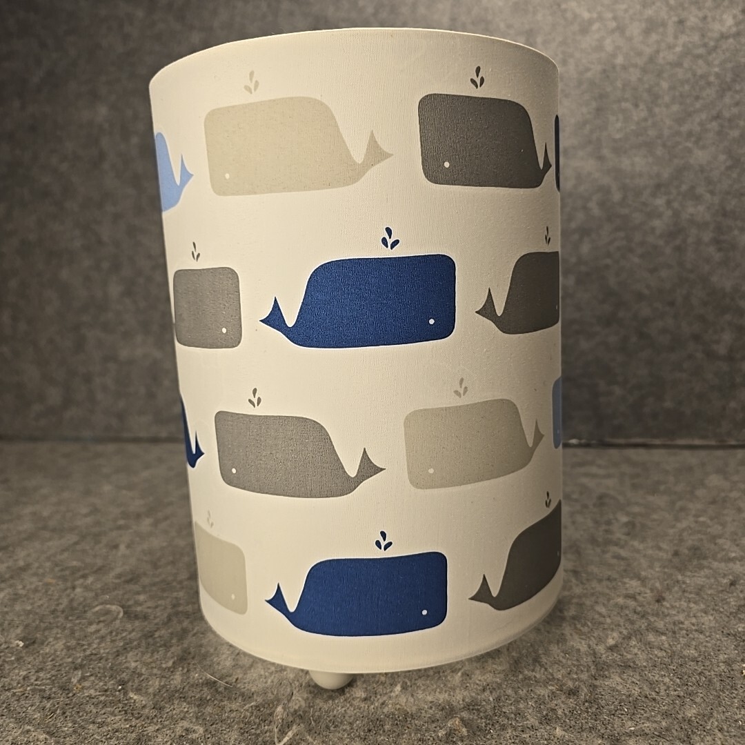 Cloud Island Child's Whale Lamp White Blue Tan