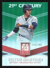 2015 Panini Elite VICTOR MARTINEZ Green Baseball card #/199 DETROIT TIGERS