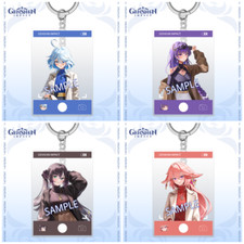 Genshin Impact Bag Pendant Anime Acrylic Keychain Cosplay Keyring Transcard Gift
