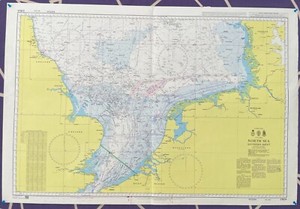 Admiralty 2182A North Sea Southern Sheet Vintage Map Antique Ship Marine Charts