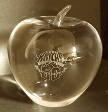 New York Knicks 50th Anniversary Tiffany Co Crystal Apple-Estate-Rare
