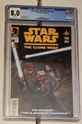 Star Wars The Clone Wars #2 - CGC 8.0 - 2nd ASHOKA TANO HTF TV Disney New Case