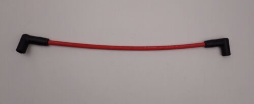 Coil Wire 8mm Spiral Core-(2) 90 Degree Female Boots RED Packard Wire USA MADE - Foto 1 di 1
