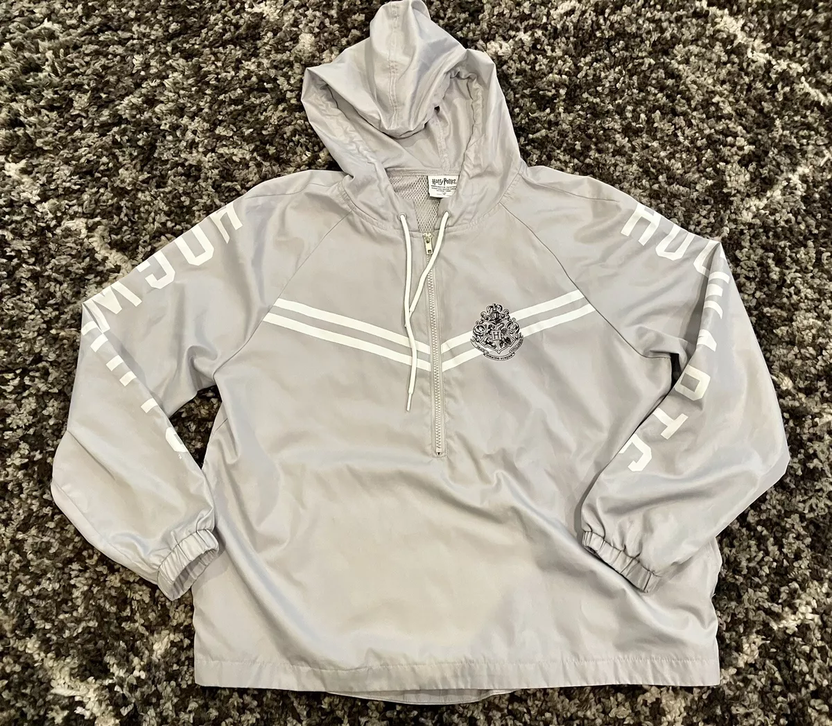 Harry Potter Hogwarts Windbreaker Casual Jacket Mens Adult Medium