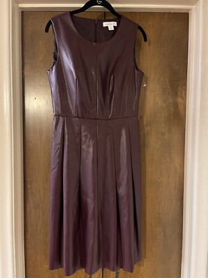 Liz Claiborne Bordeaux Faux Leather Dress Size 4 New Without Tags | eBay Liz Claiborne Bordeaux Faux Leather Dress Size 4 New Without Tags | eBay