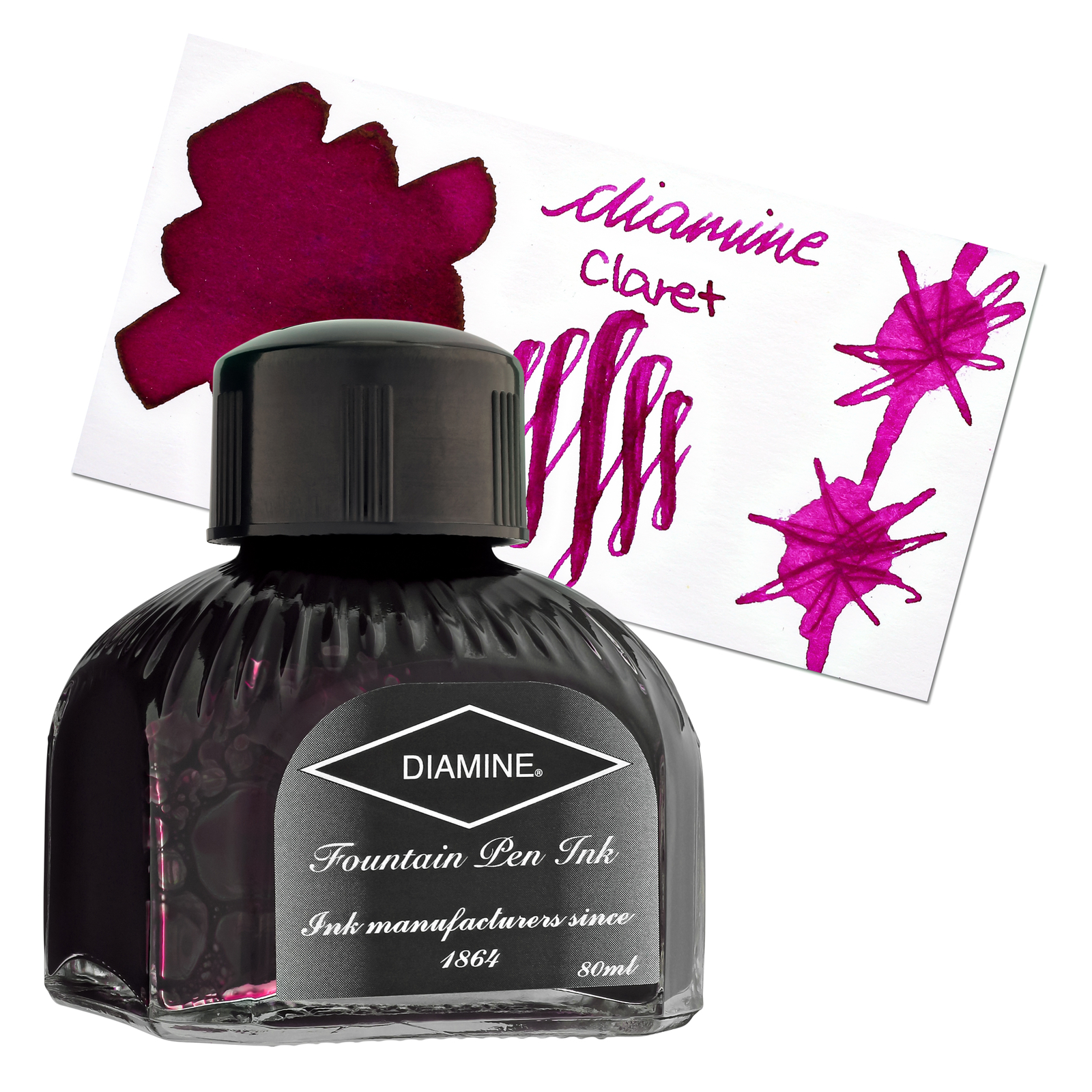 Diamine Claret Magenta Bottled Ink For Fountain Pens New 80 ml DM