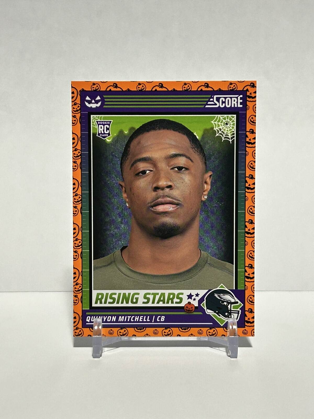2024 Panini Score-A-Treat Quinyon Mitchell RC Rising Stars Orange Pumpkins #41