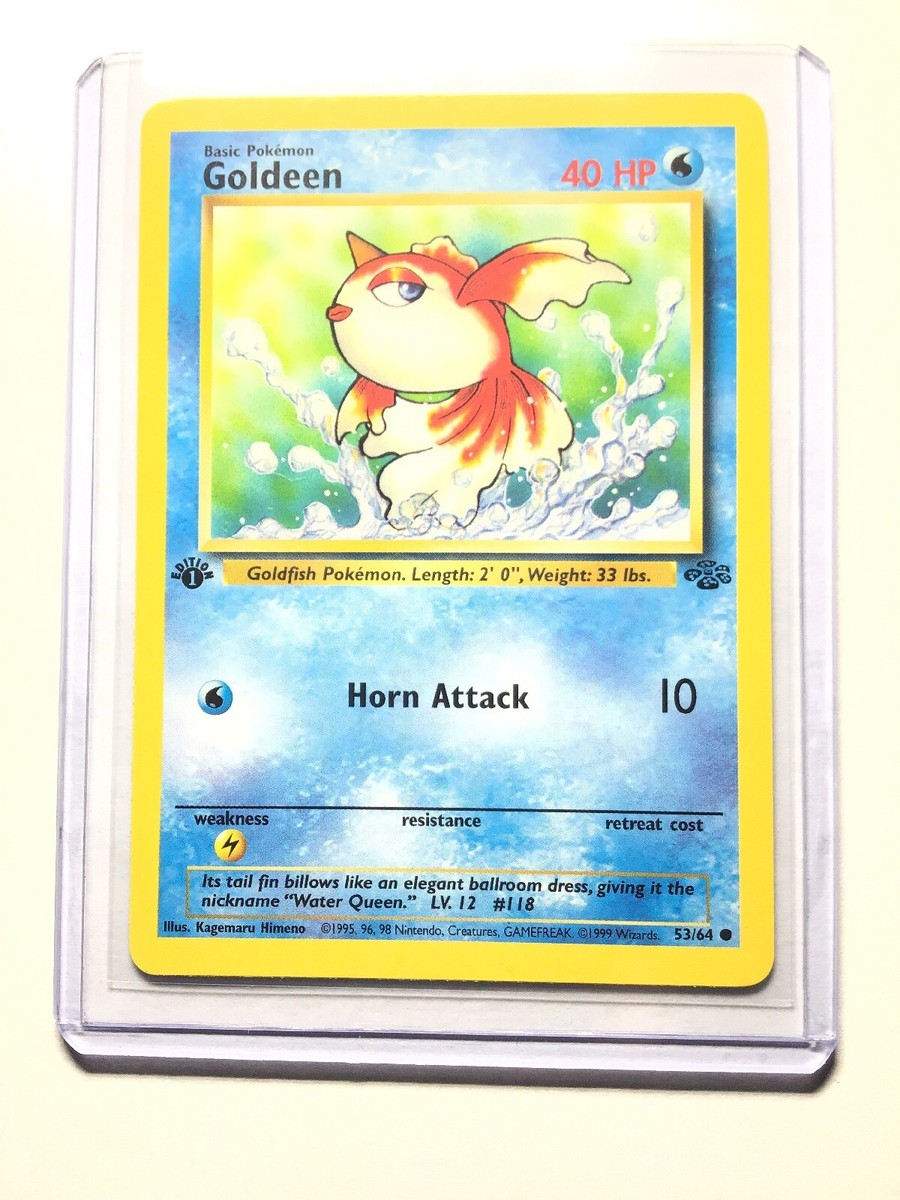 how much is a goldeen pokemon card worth GOLDEEN - 53/64 - 1st Edition Jungle - Common - Pokemon Card - NM